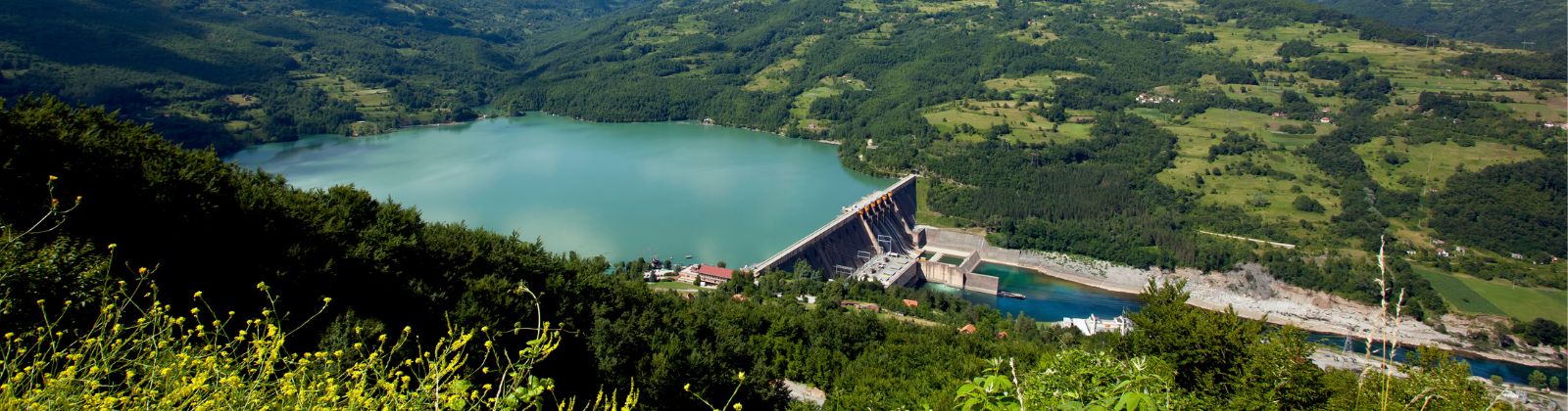 Hydropower, under construction site