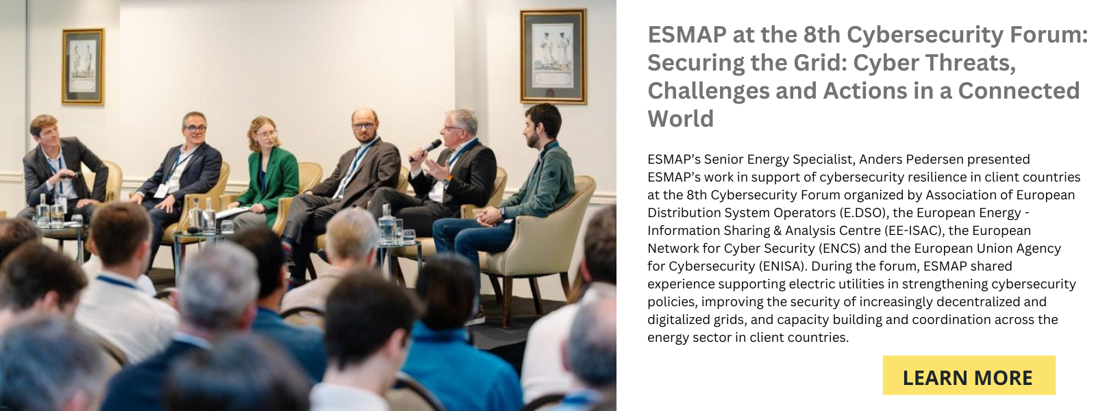 ESMAP Staff Anders Pedersen attending conference.