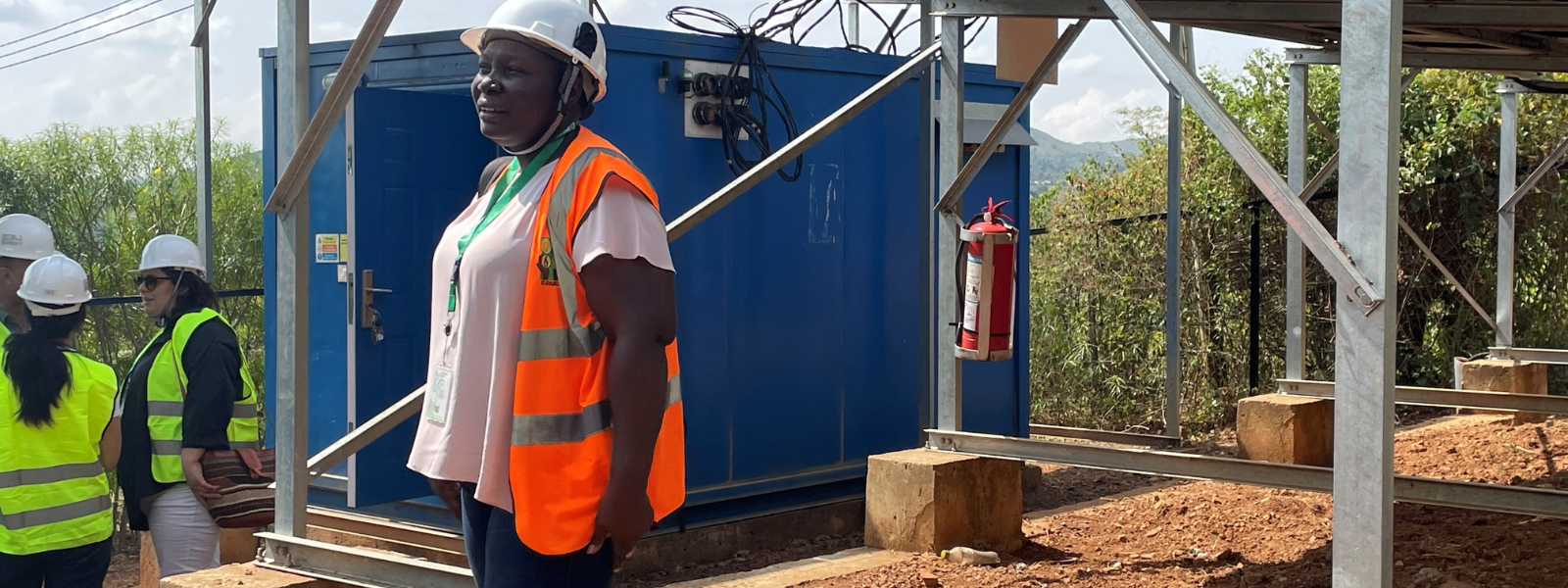 Busia, Kenya. Woman operator at a mini grid.