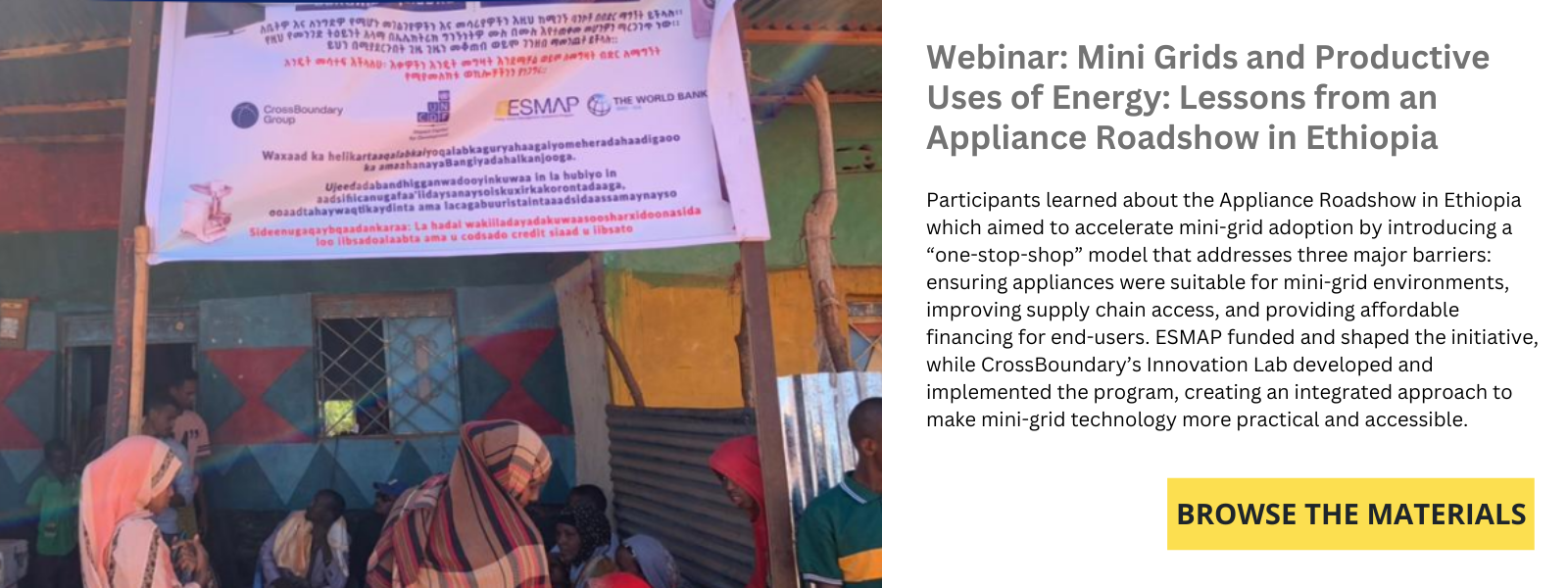 Image taken by ESMAP Team at Ethiopia webinar
