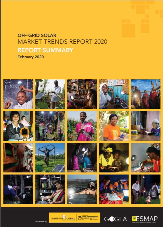 Cover of the Off-grid Solar Market Trends Report 2020