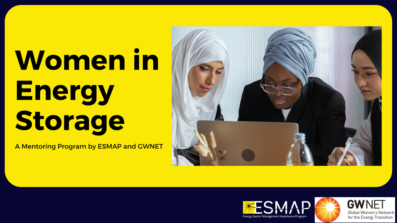 Flyer for the 2022–23 Women in Energy Storage (WES) Mentoring Program