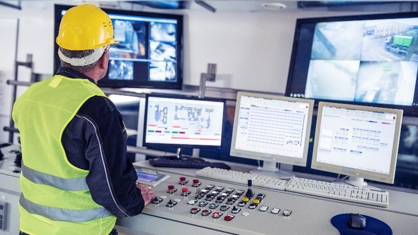 Engineer working in control room