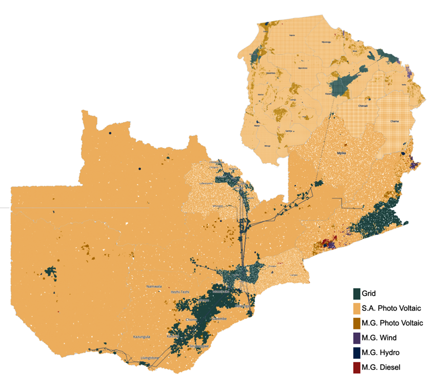 Electrification Pathways tools considers a variety of open, geospatial data to determine least-cost options for bringing electricity to areas as granular as 1 square km in size.