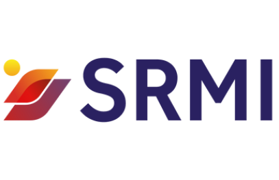 Logo for the Sustainable Renewables Risk Mitigation Initiative (SRMI), featuring a yellow sun and red solar panel icon beside the blue initials “SRMI.”