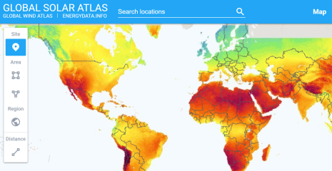 Map of Global Solar Atlas