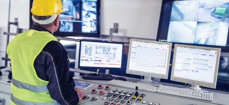 Engineer working in control room