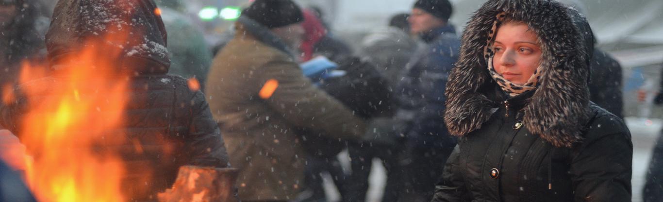 Woman on the street, Ukraine