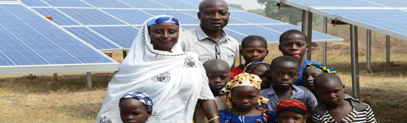 family, PV solar panels, Nigeria