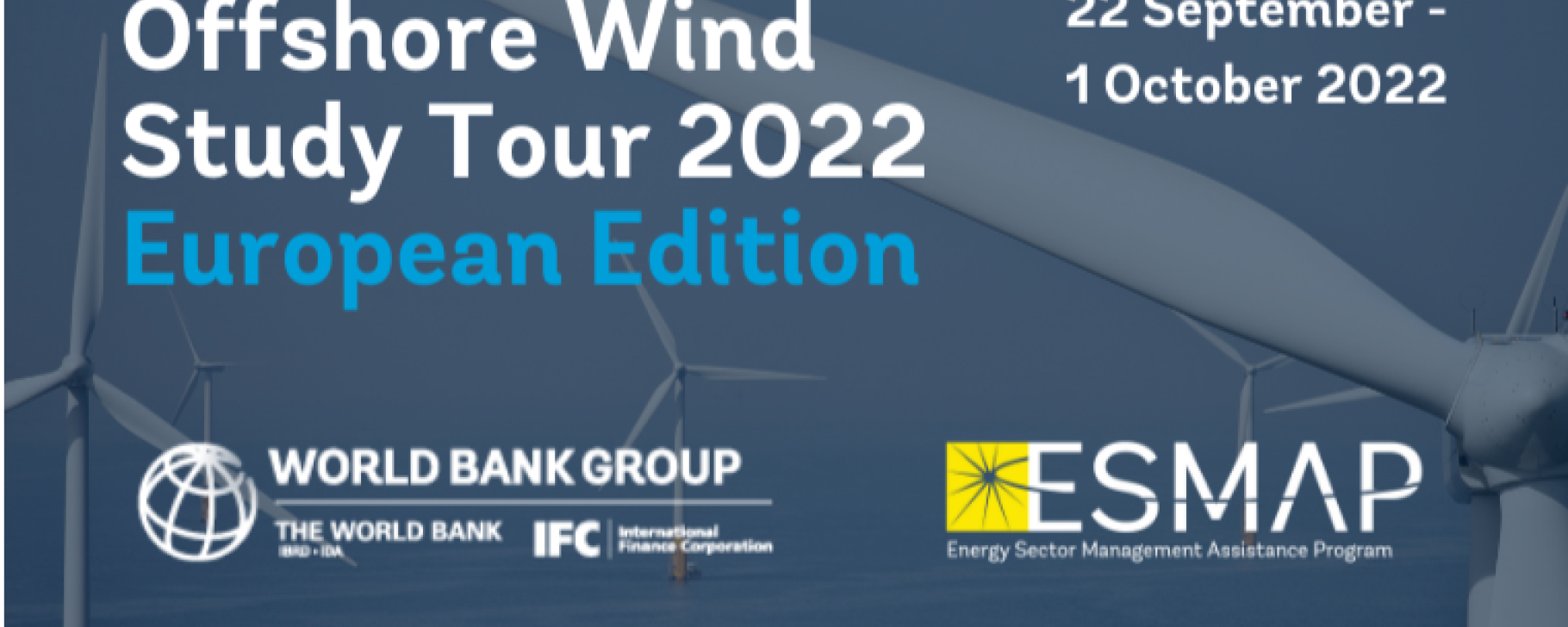 Banner for the ESMAP & IFC Offshore Wind Study Tour – Third Edition 2022