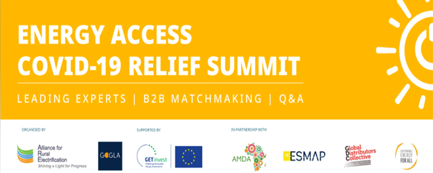 ESMAP Virtual Energy Access COVID-19 Relief Summit Flyer for the ESMAP Virtual Energy Access COVID-19 Relief Summit