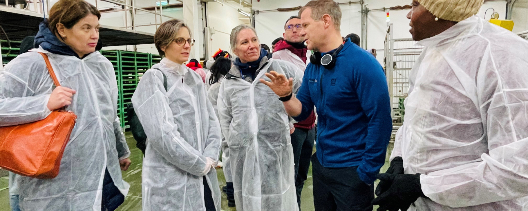 A group of people attending a geothermal energy facility