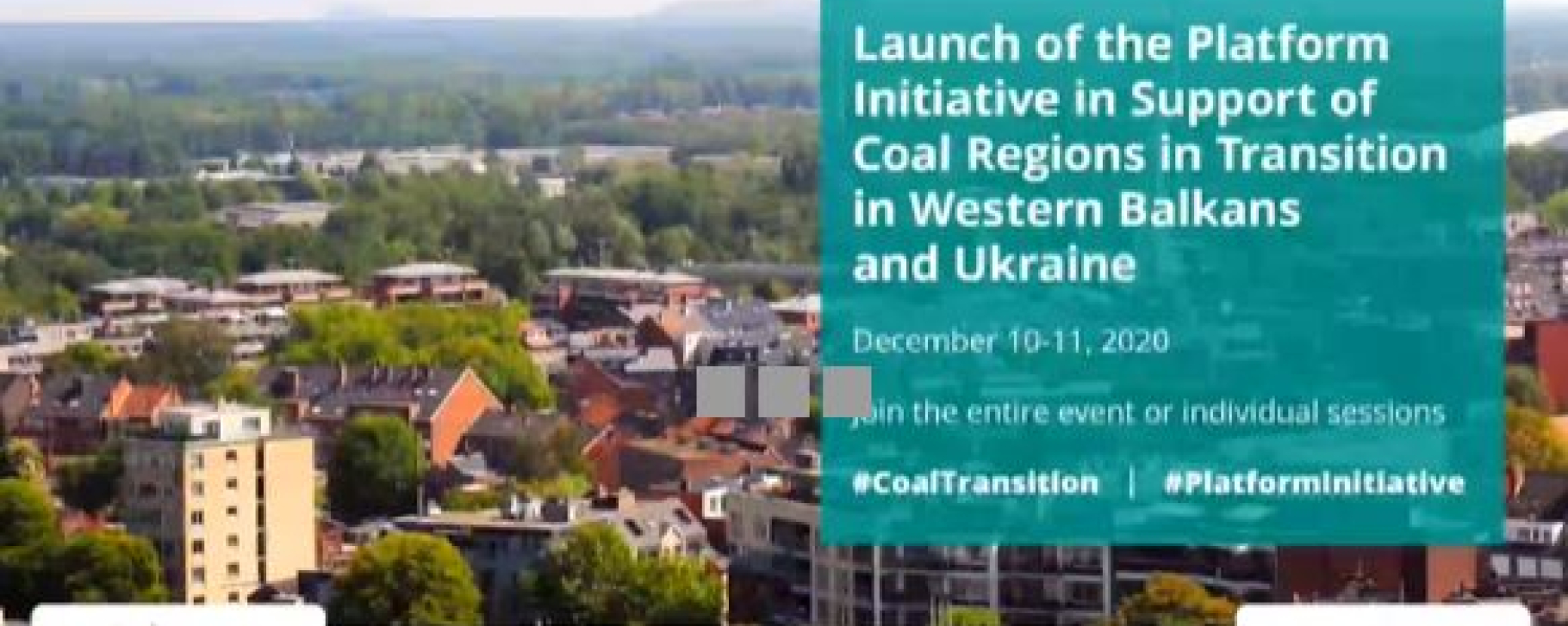 Flyer for the launch of the Platform Initiative Supporting Coal Regions in Transition