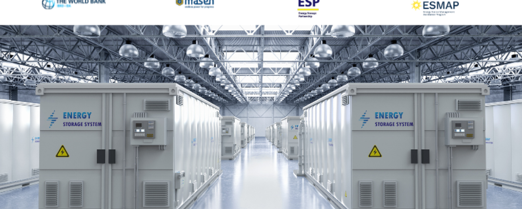 Energy Storage System Image of a large room with two energy storage systems