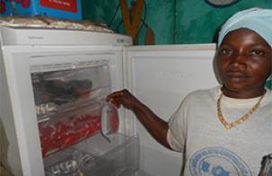 Efficient, Clean Cooling Program: Sustainable Cold Chains Amid COVID-19 Medical staff member at a healthcare facility in Africa