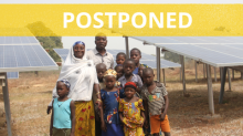 Nigeria, family living near solar panel mini grid
