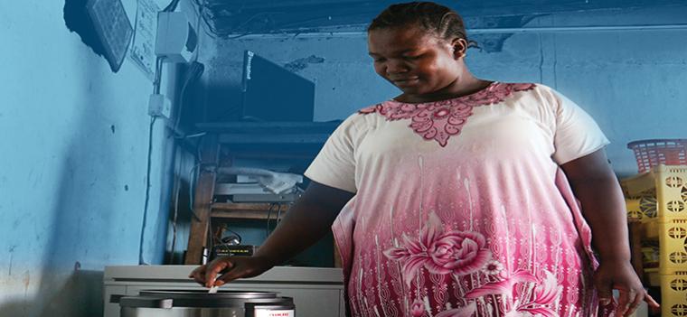 woman, cooking, africa