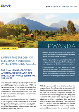 ESRF - Rwanda Country Brief: Lifting the Burden of Electricity Subsidies, while Expanding Access