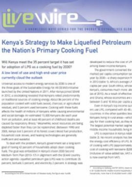 Kenya's Strategy to Make Liquefied Petroleum Gas the Nation's Primary Cooking Fuel Kenya's Strategy to Make Liquefied Petroleum Gas the Nation's Primary Cooking Fuel