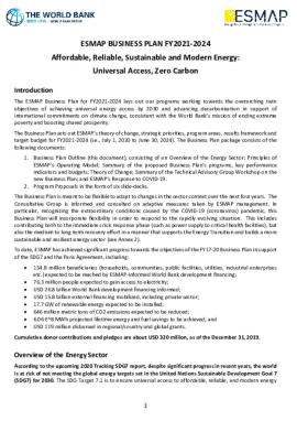 Picture of ESMAP Business Plan FY2021-24