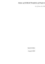 Status of ESMAP Portfolio of Projects: As of June 30, 2003
