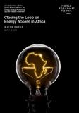 map of Africa inside light bulb, cover page