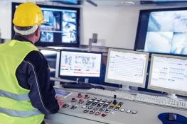 Engineer working in control room