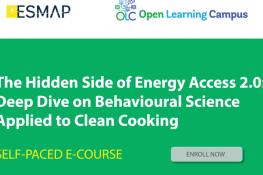 Deep Dive on Behavior Science Applied to Clean Cooking : The Hidden Side of Energy Access 2.0 (Self-paced)