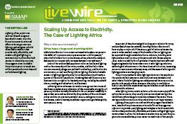 Scaling Up Access to Electricity : The Case of Lighting Africa