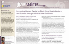 Increasing Human Capital by Electrifying Health Centers and Schools through Off-Grid Solar Solutions